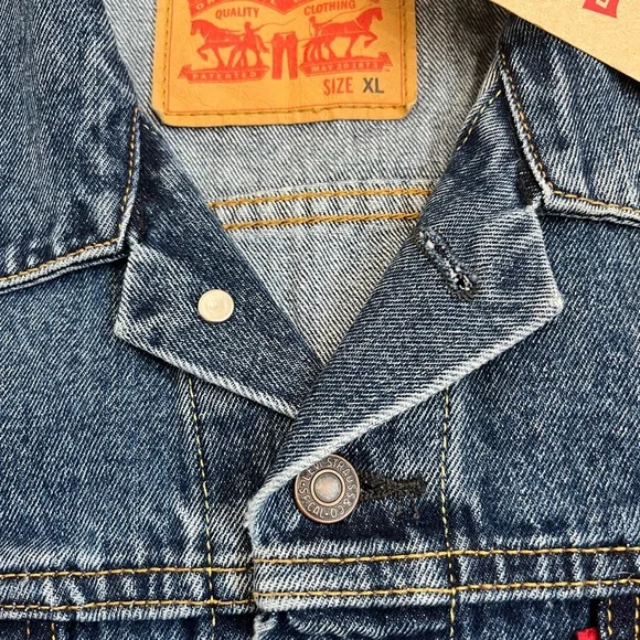 NWT Levi’s Trucker Denim Jacket XL NWT Type III Medium Stonewash Blue - Picture 12 of 16